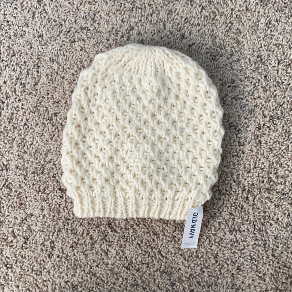 new white beanie hat